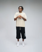 Peace LS Distress T-Shirt - White