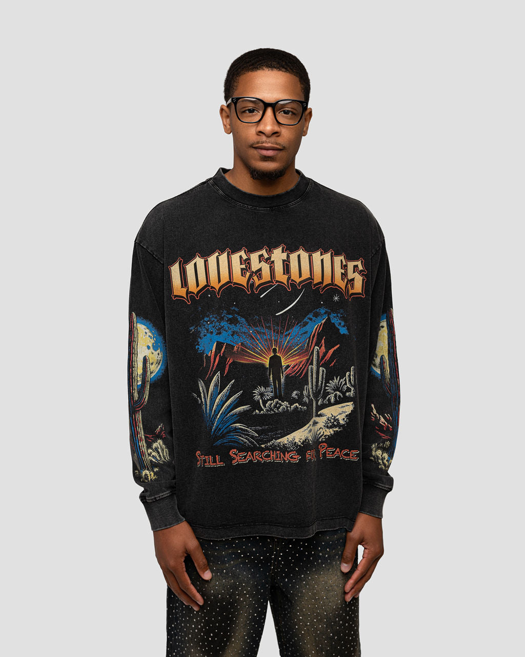 Road to Paradise Long Slevee T-Shirt - Black