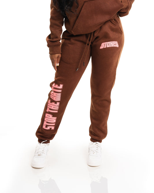 (StopTheHate) Joggers - Brown & Pink