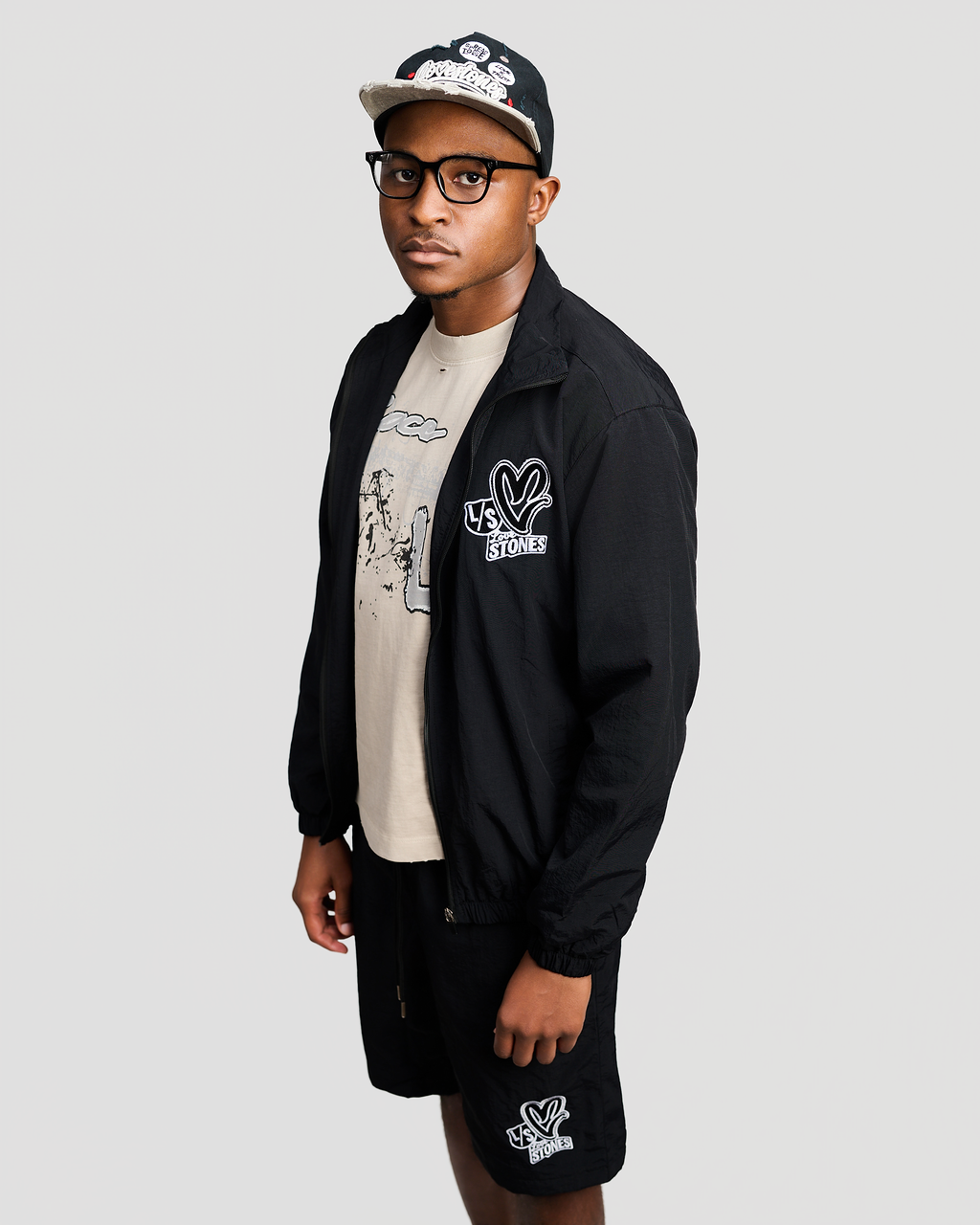 Nylon Triple Logo Set - Black