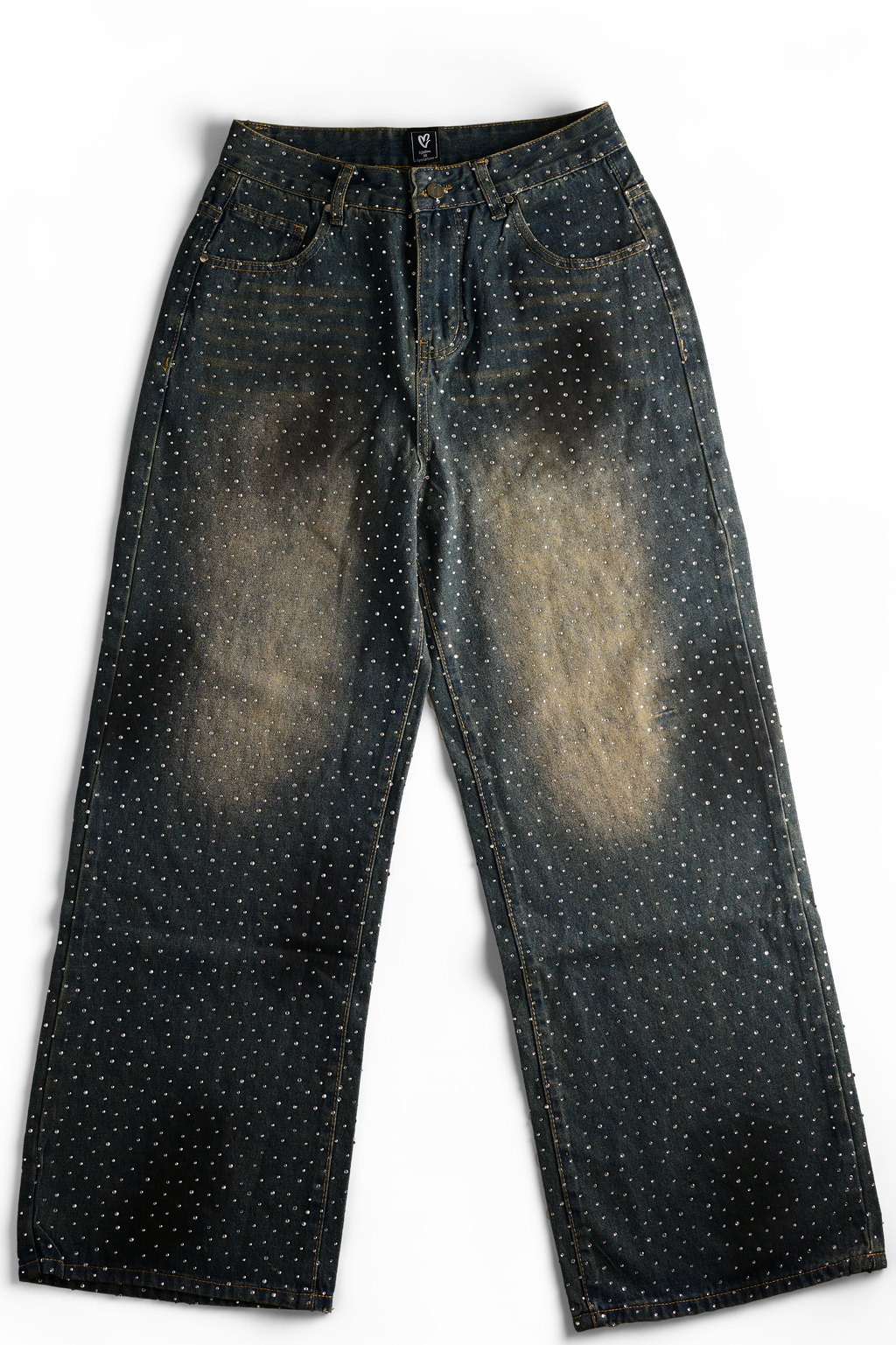 Paradise Rhinestones Jeans - Dark Blue