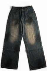 Paradise Rhinestones Jeans - Dark Blue