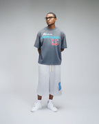 Peace LS Distress T-Shirt - Blue