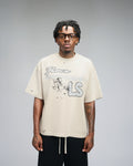 Peace LS Distress T-Shirt - White