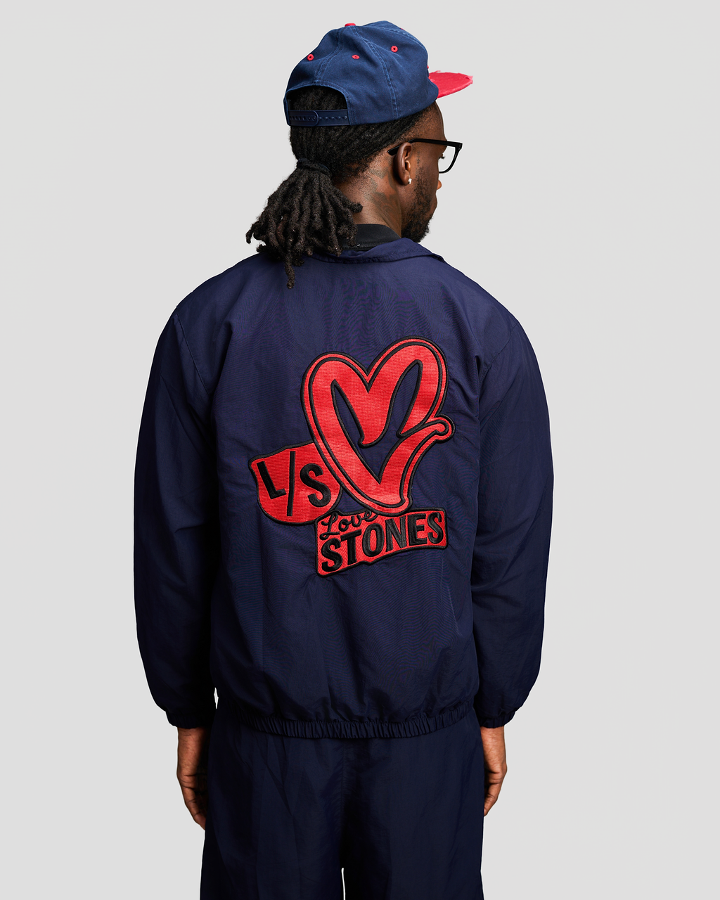 Nylon Triple Logo Set- Navy Blue