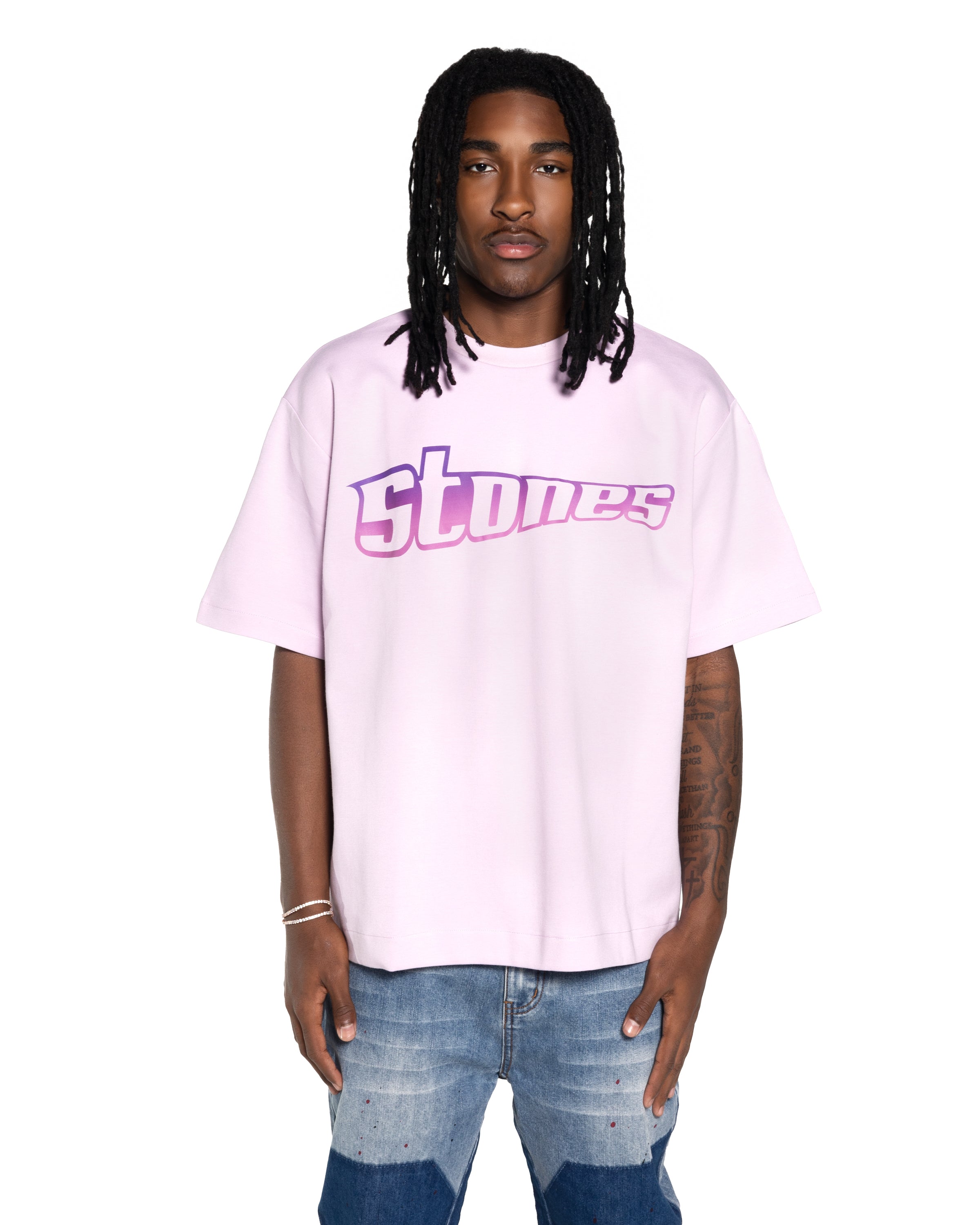 Stones Two Tone T-Shirt - Pink