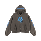 Double Heart LS Jacket - Grey & Light Blue