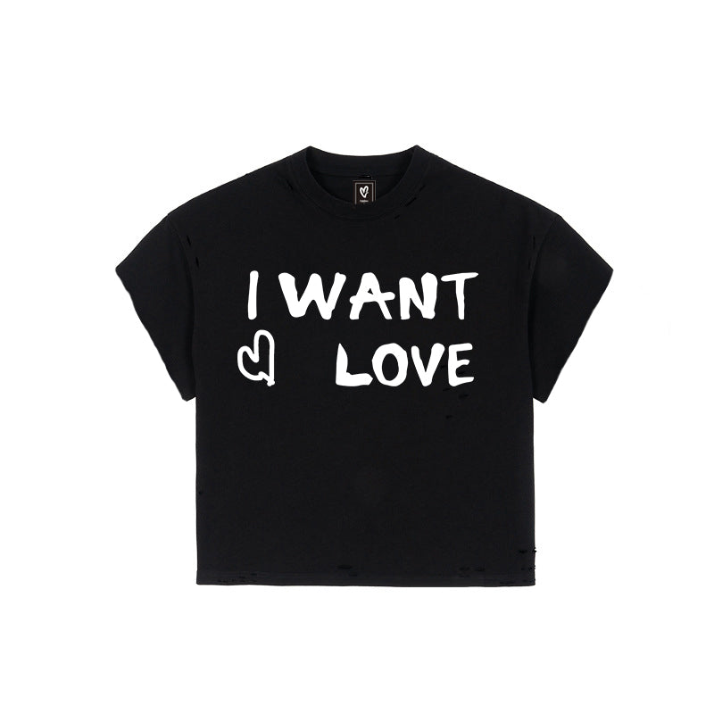I Want Love T-Shirt - Black