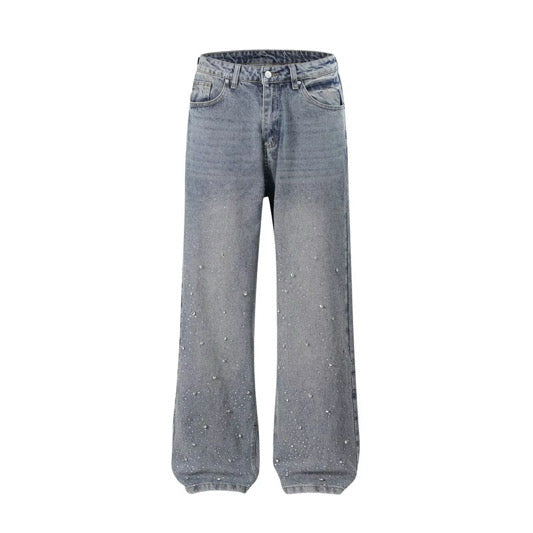 Lower Pradise Rhinestones Jeans