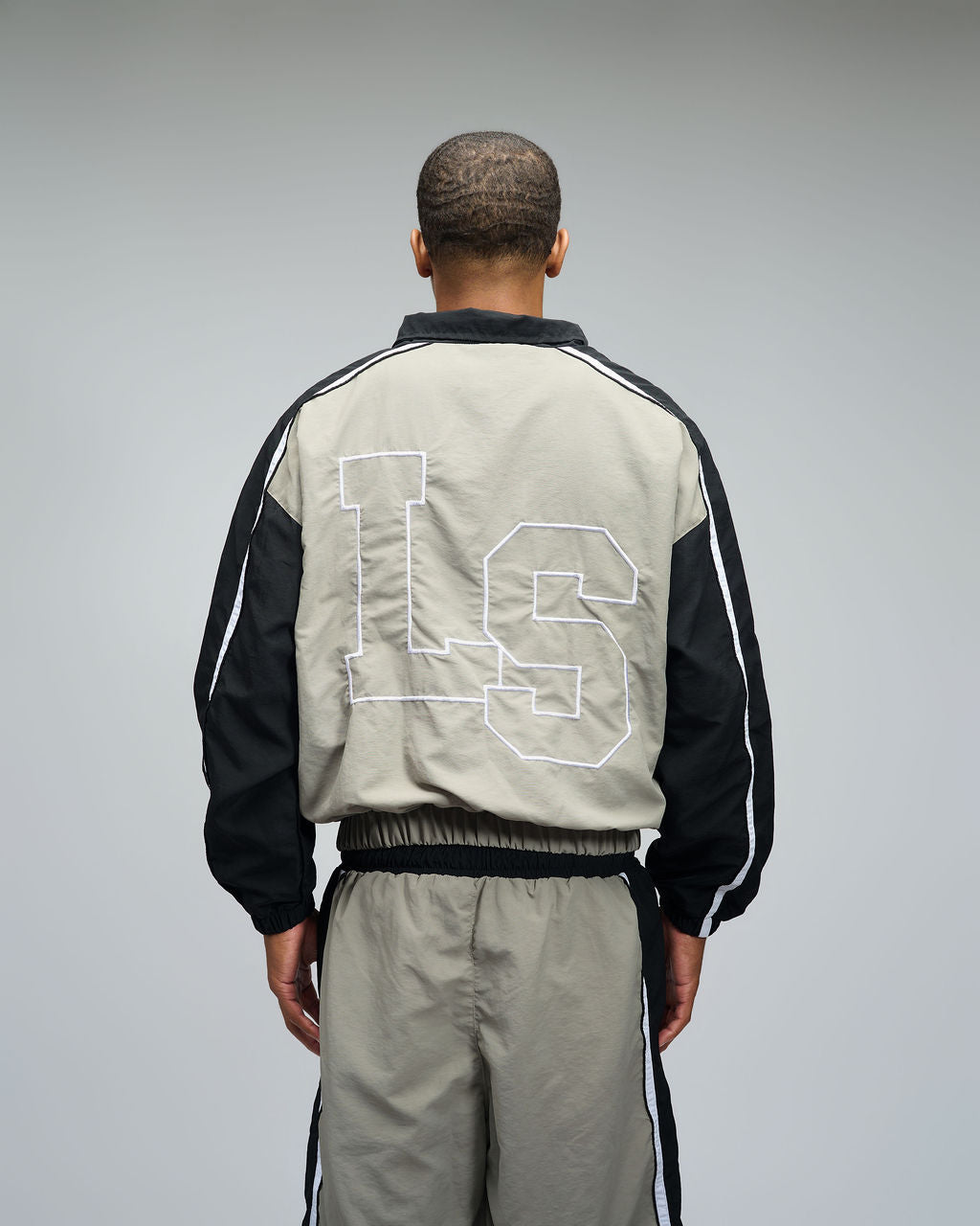 Nylon Peace Jacket - Black/Grey