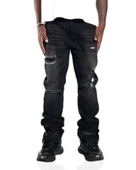 Men's - 201 Black Oil Flared Jeans