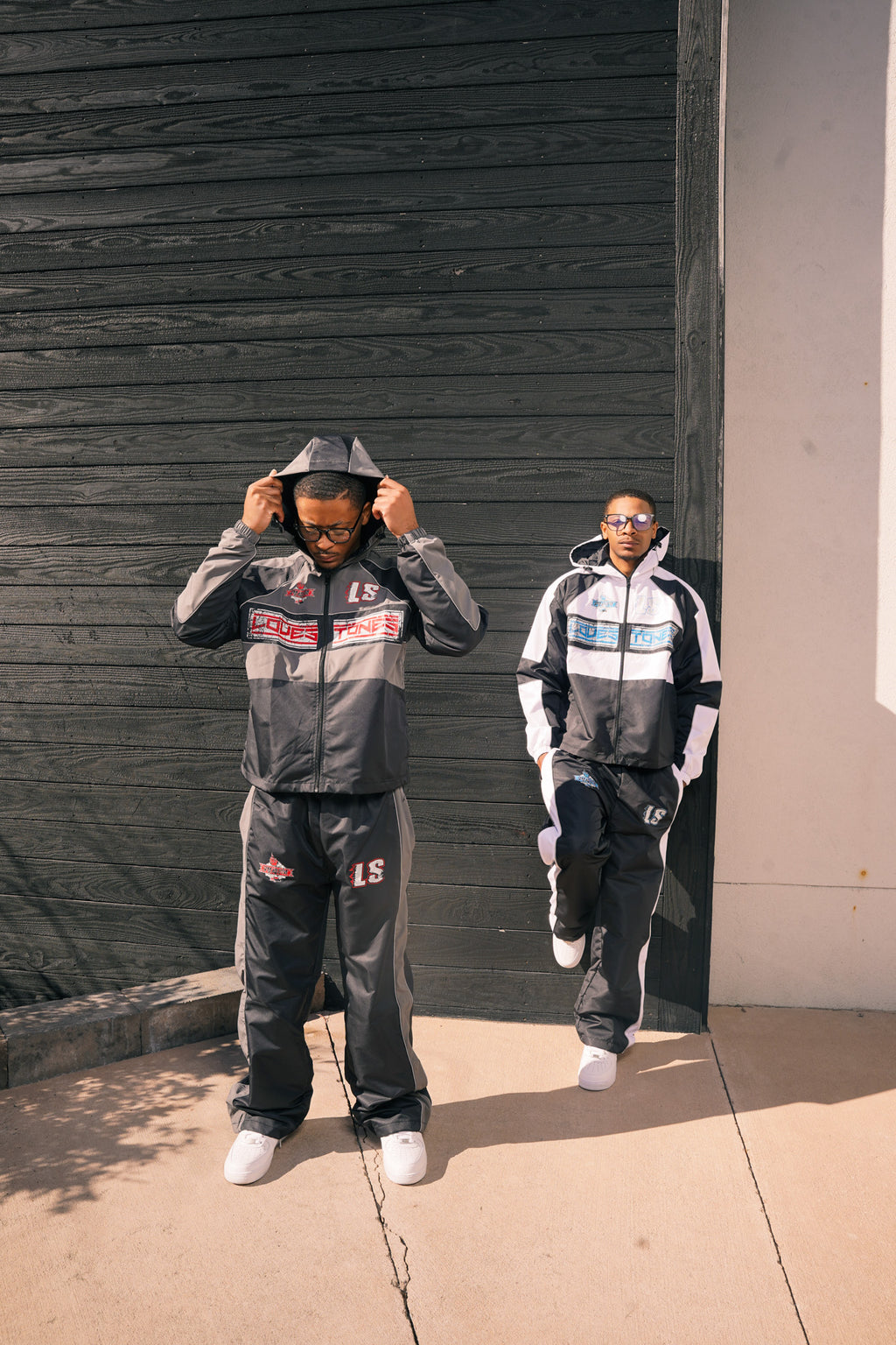 Lovestones Racer Windbreaker Set - Black & Grey