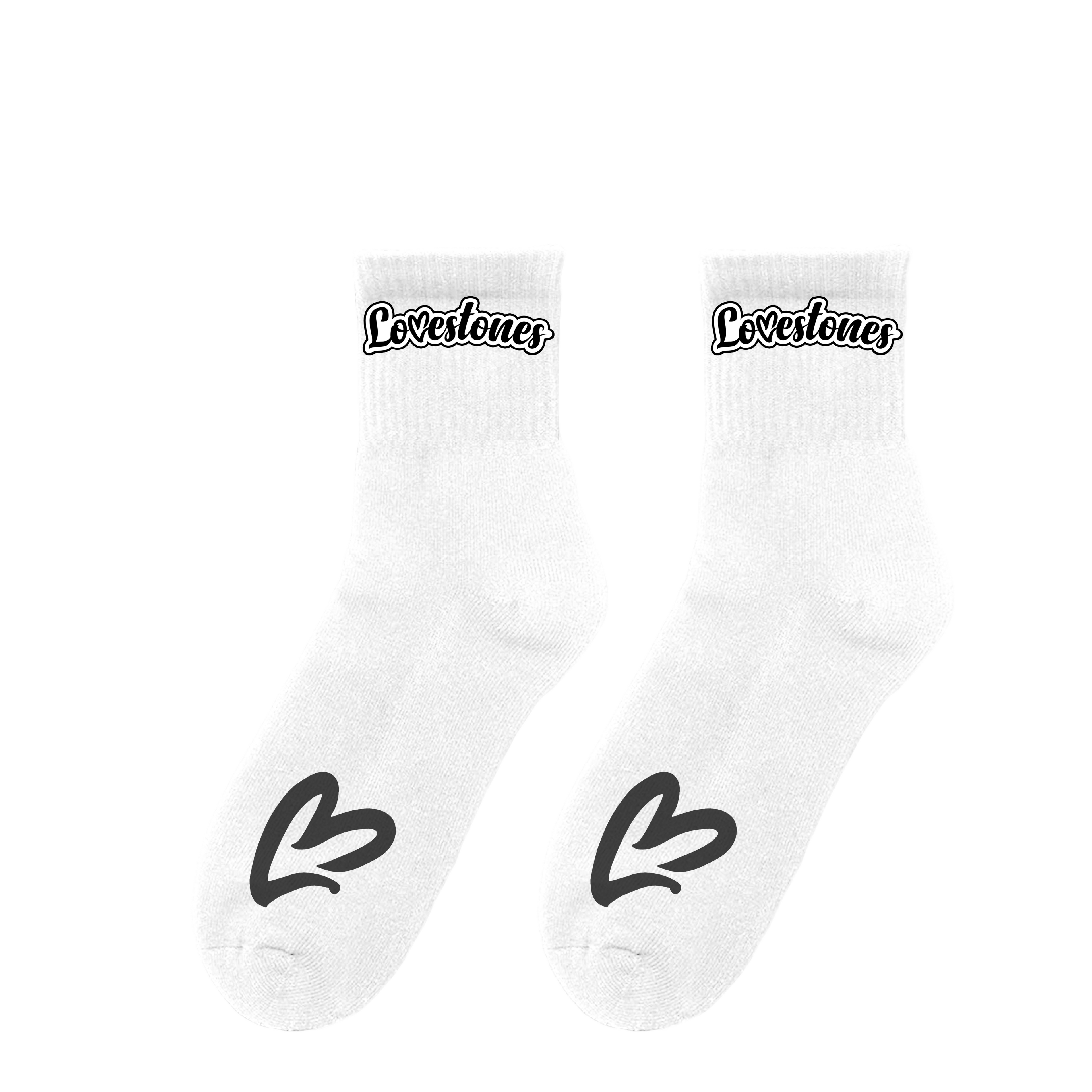 White Staple Socks