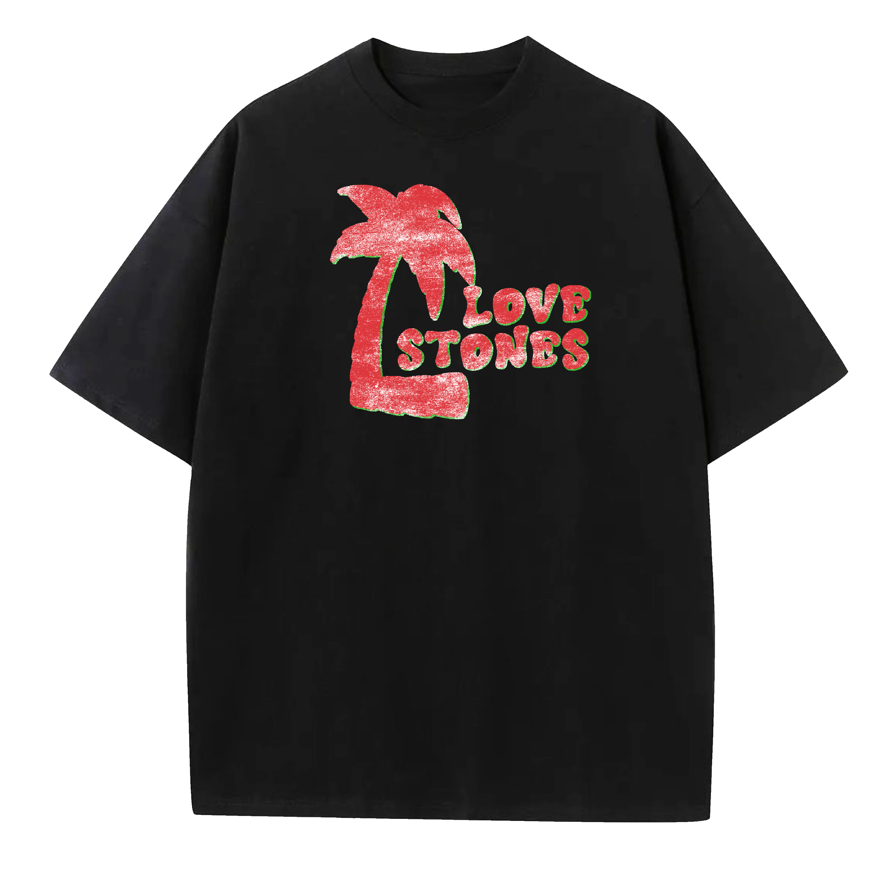 Love Stones Palms T-Shirt - Black