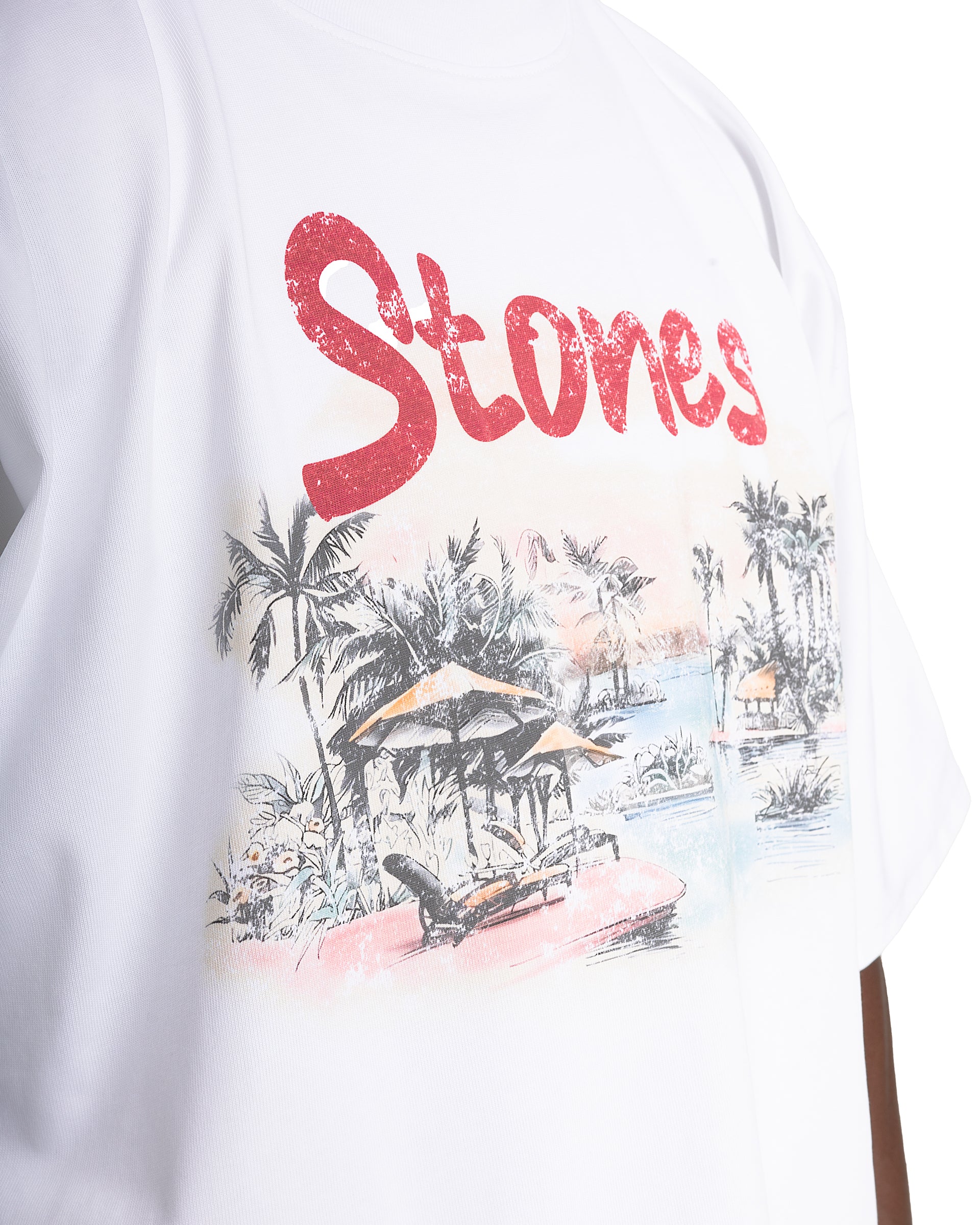 Peaceful Stones Island T-Shirt - Red