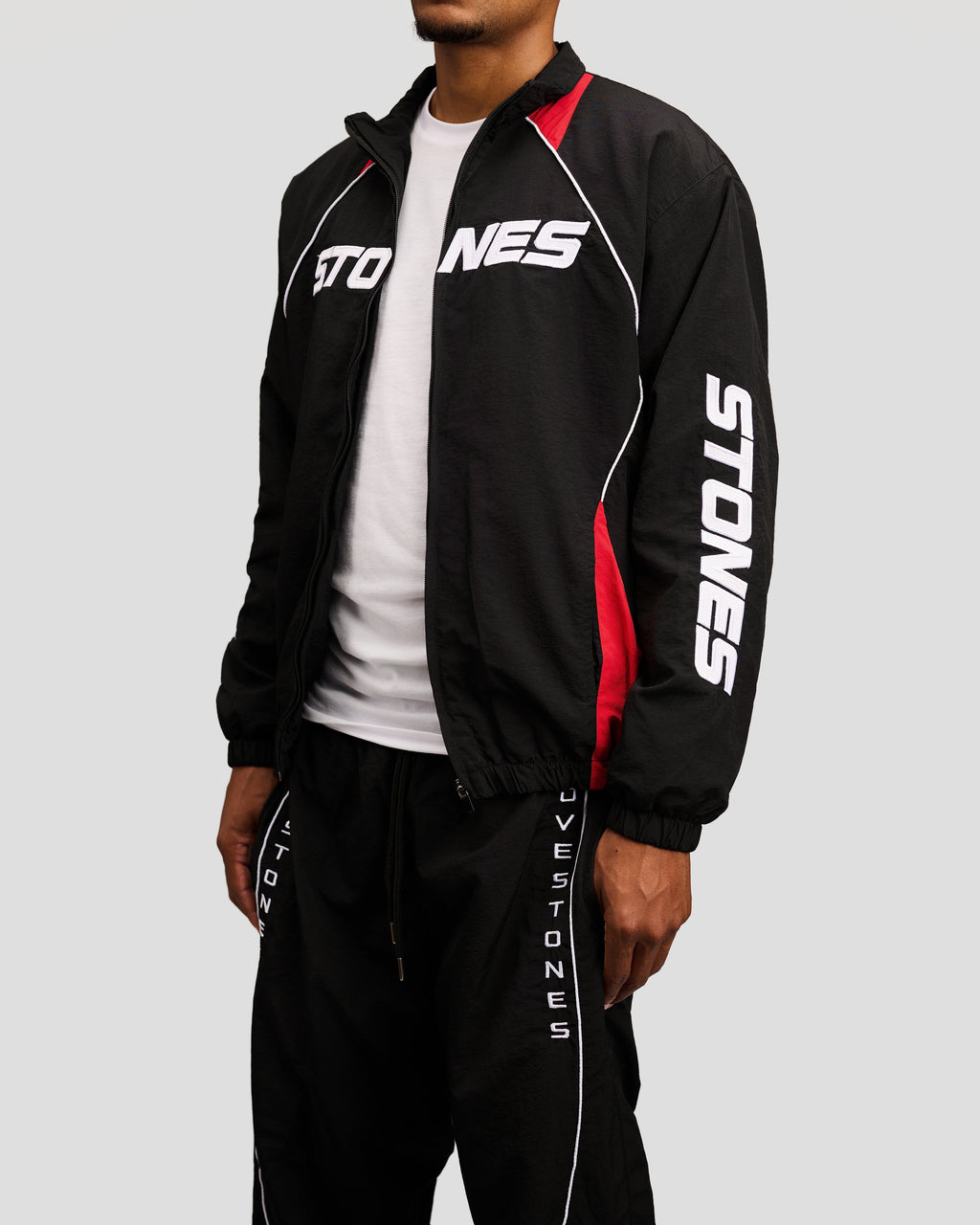 Freedom Nylon Jogging Set - Black/Red