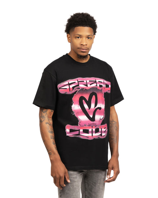 “Exclusive” Graphic Spread Love T-Shirt - Pink