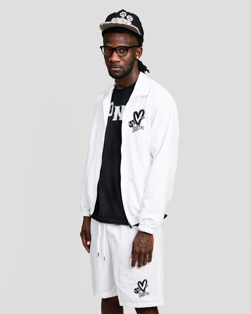 Nylon Triple Logo Set- White