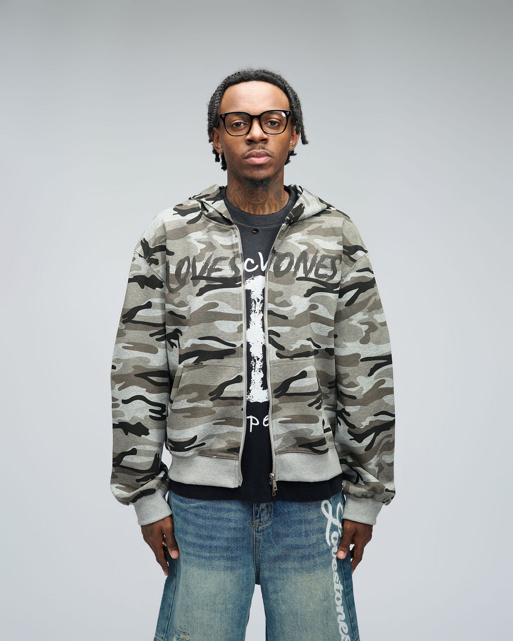 Lovestones Camo Jacket  - Grey Camo