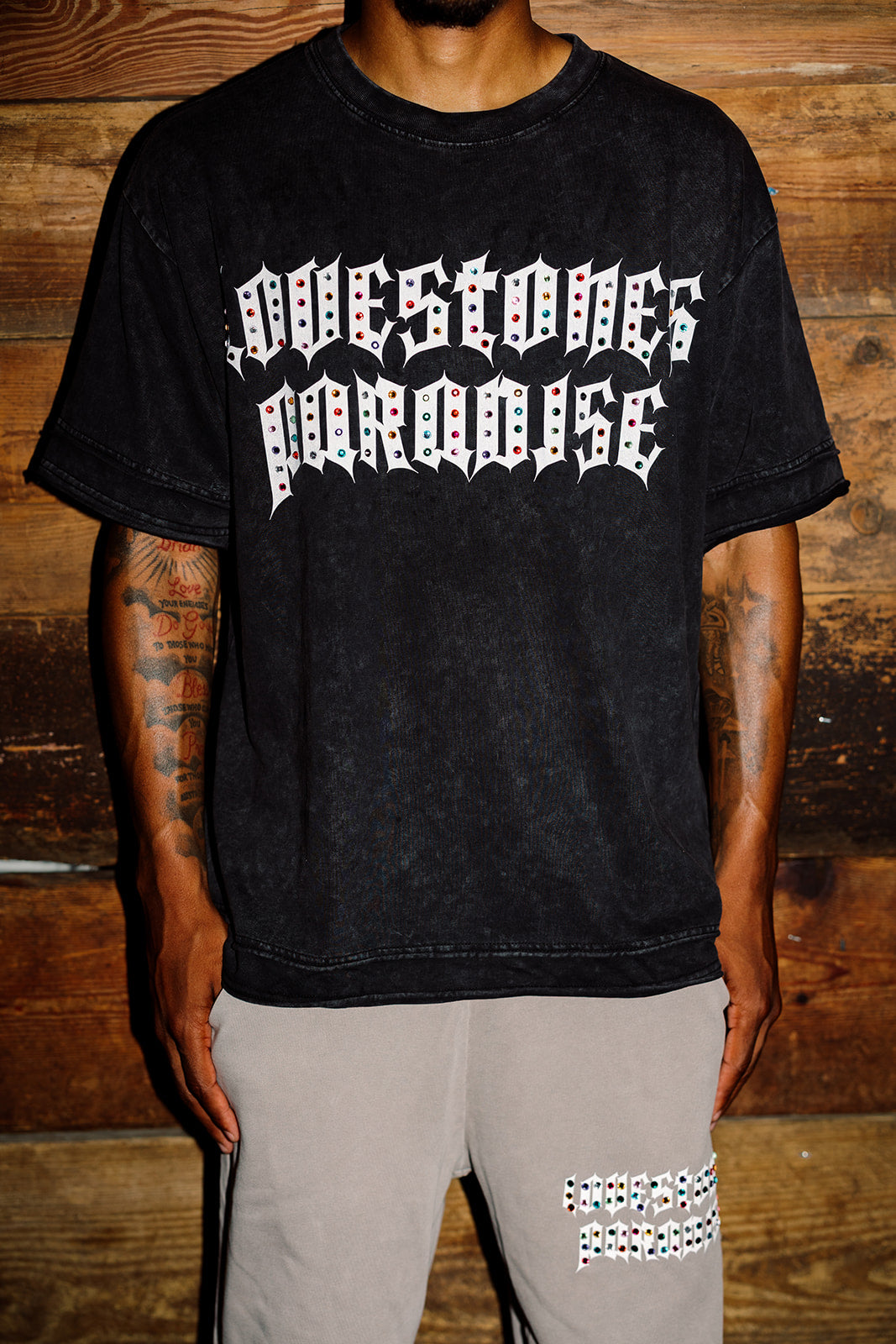 Paradise Staple Short Slevee T-Shirt - Grey