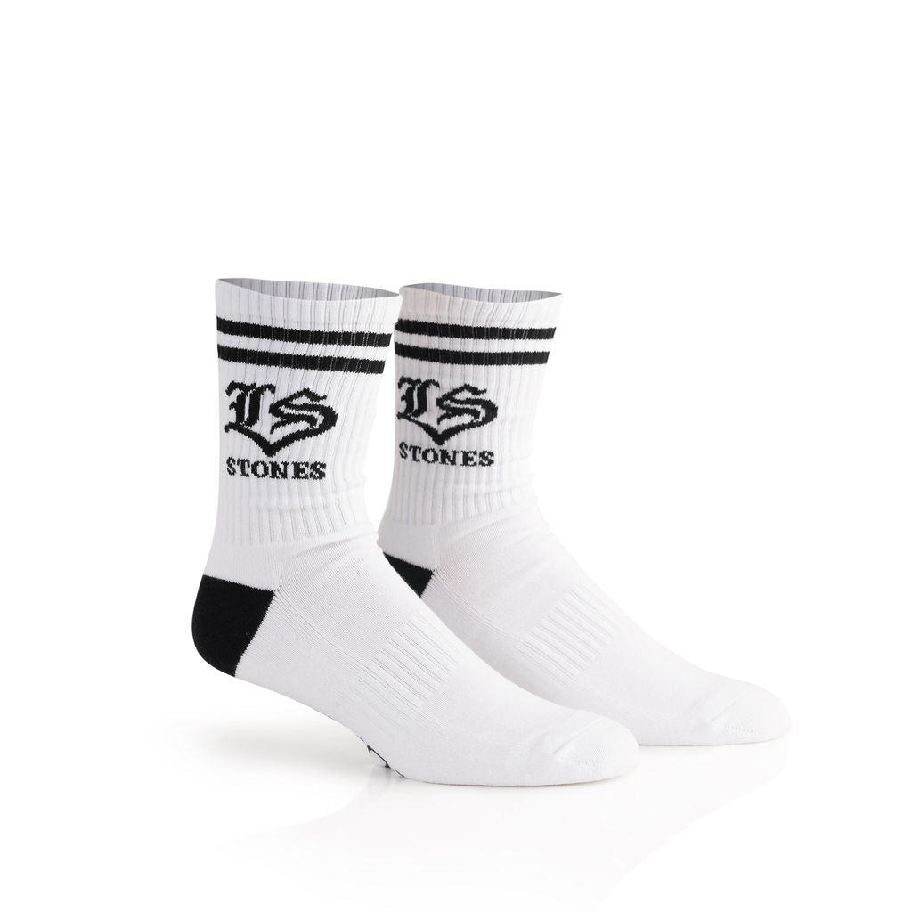 LS Stones Socks - White