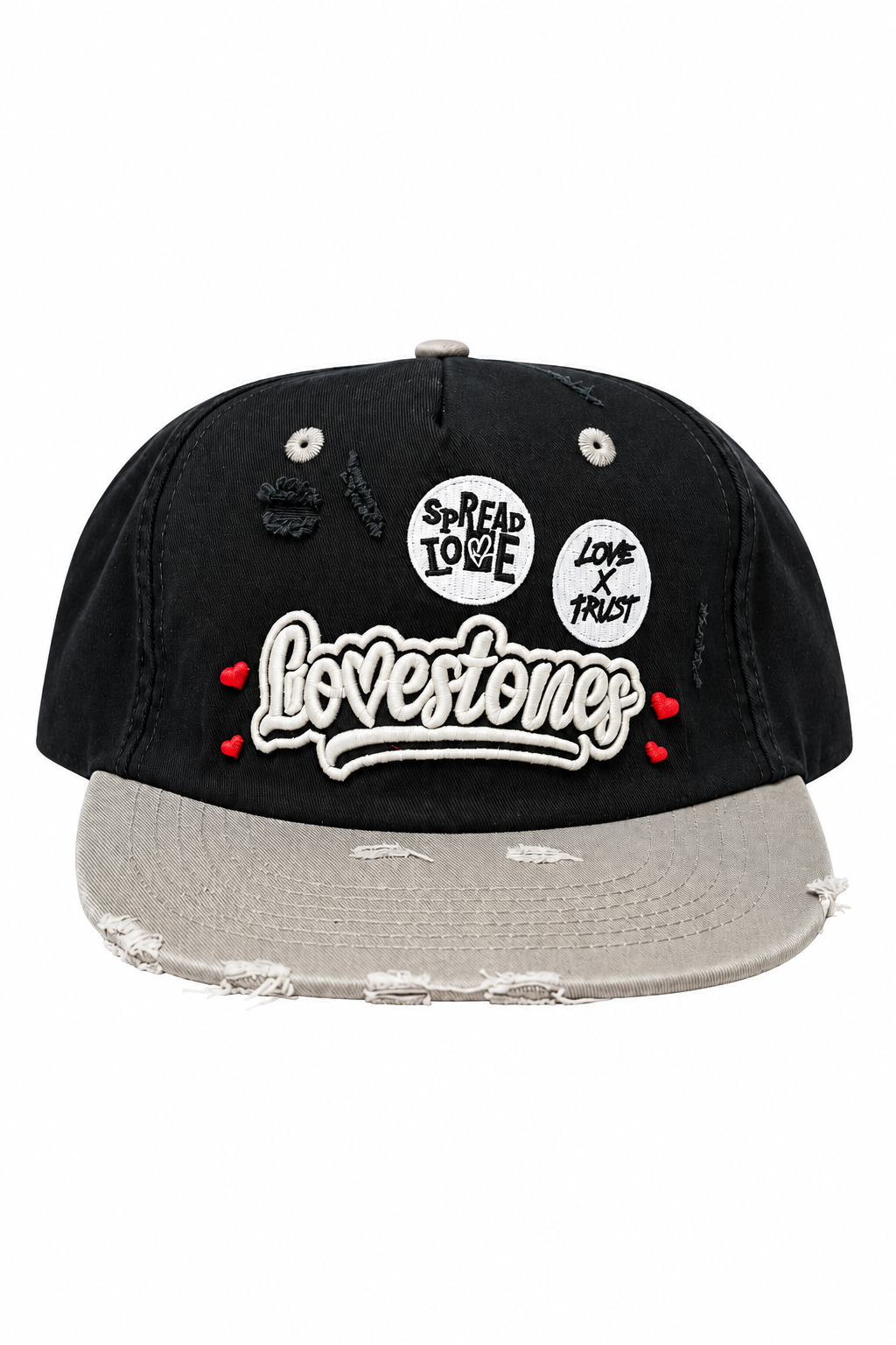 Vintage 2-Tone Hat - Black & Grey