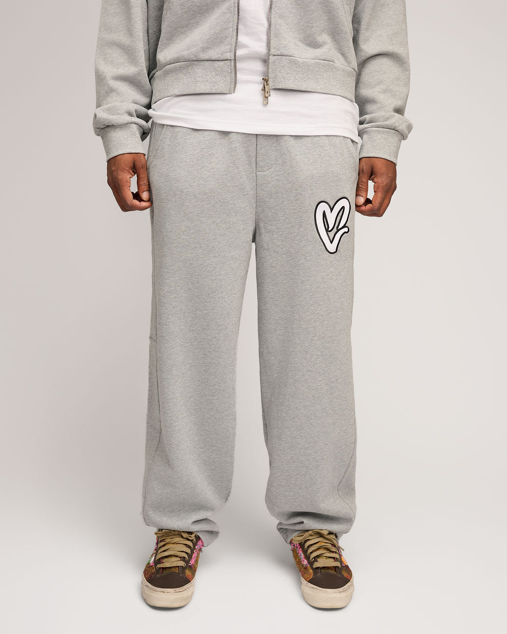 Staple Heart Pants - Grey