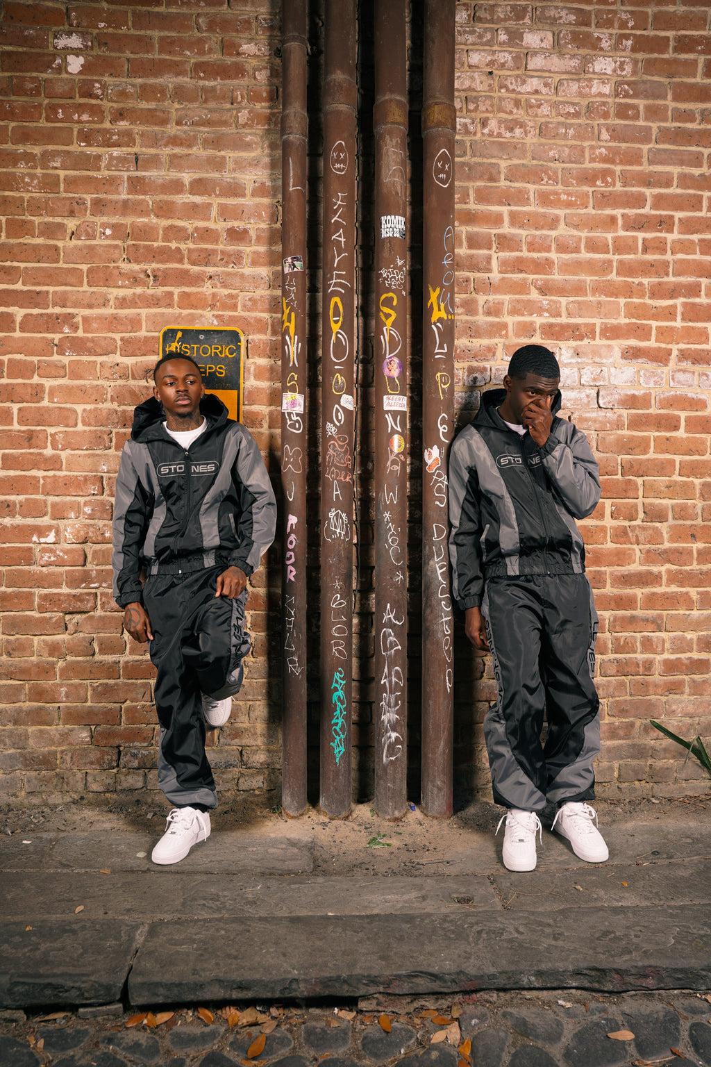 Viper Nylon Windbreaker Set - Black & Grey