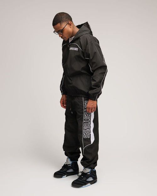2 Tone Lovestones Windbreaker Set -  Black