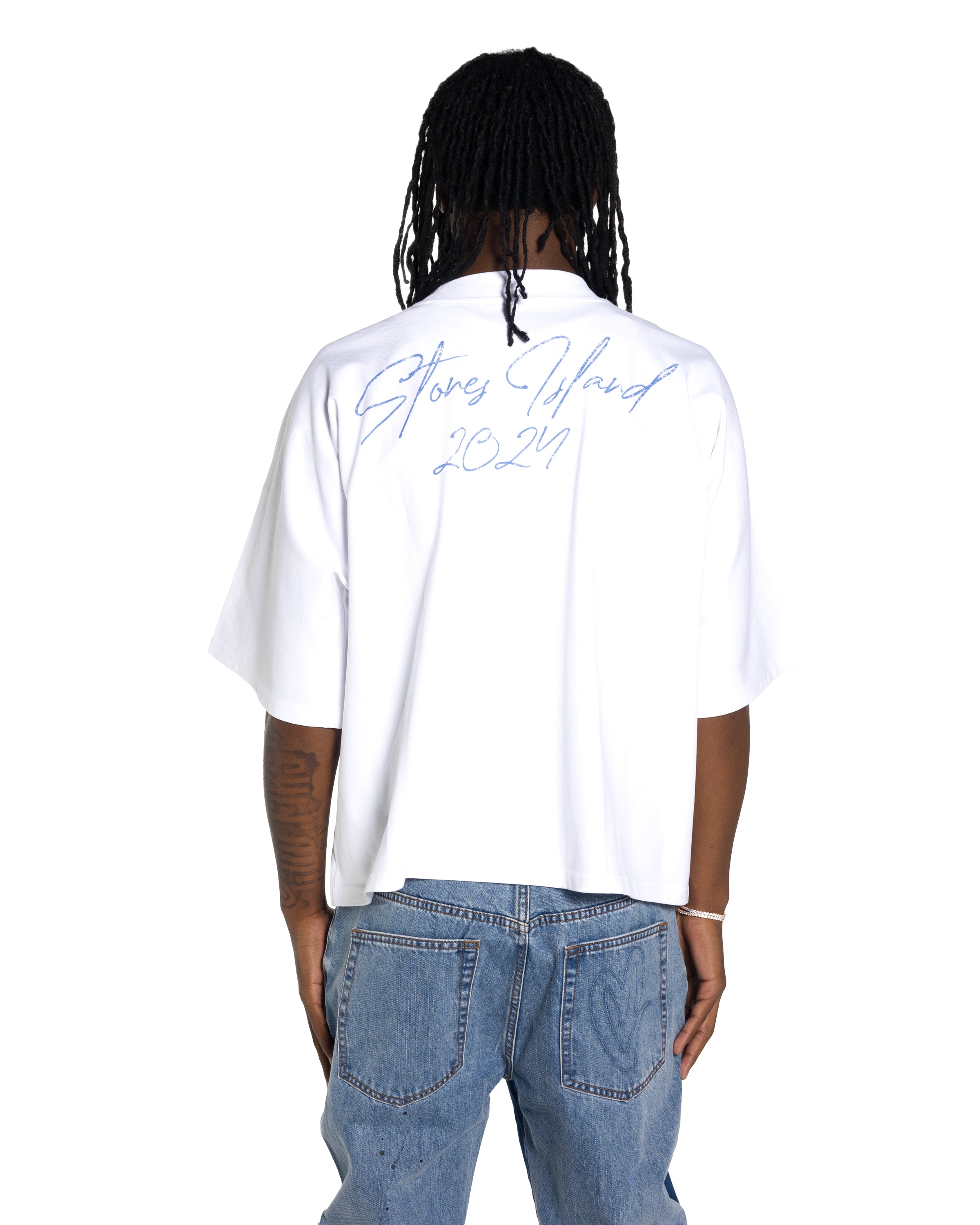 Peaceful Stones Island T-Shirt - Blue