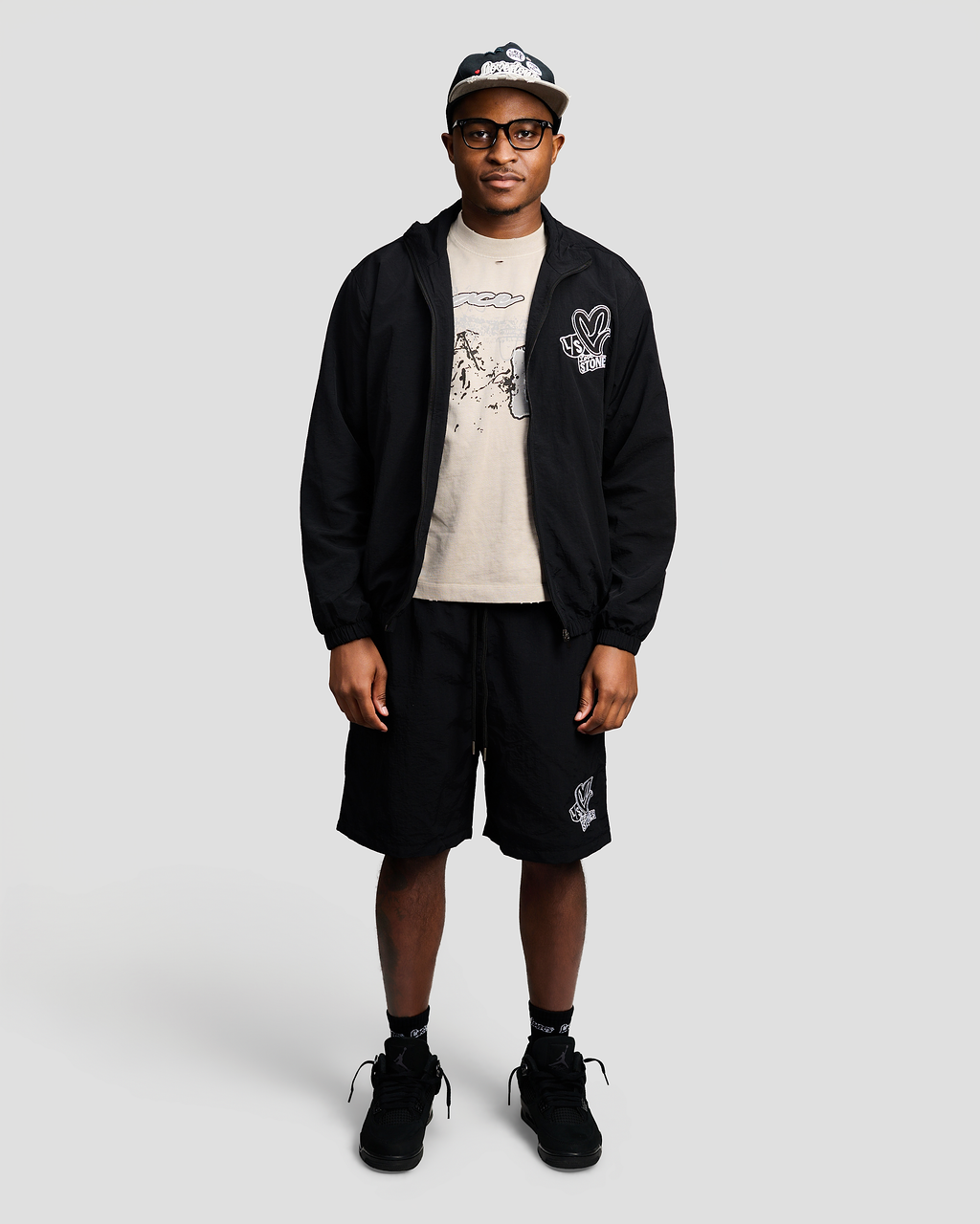 Nylon Triple Logo Set - Black