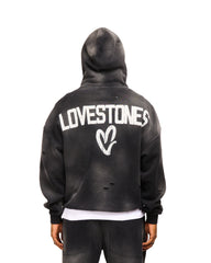 “Limited” Stones Mountain Distressed Hoodie - White