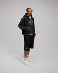 Double Heart LS Shorts - Black & White
