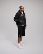 Double Heart LS Shorts - Black & White