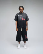 Peace LS Capri Pants - Black/Red