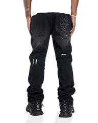 Men's - 201 Black Oil Flared Jeans