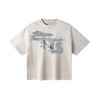 Peace LS Distress T-Shirt - White