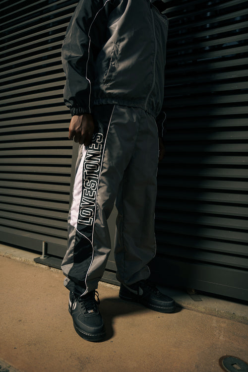 2 Tone Lovestones Windbreaker Set - Grey & Black