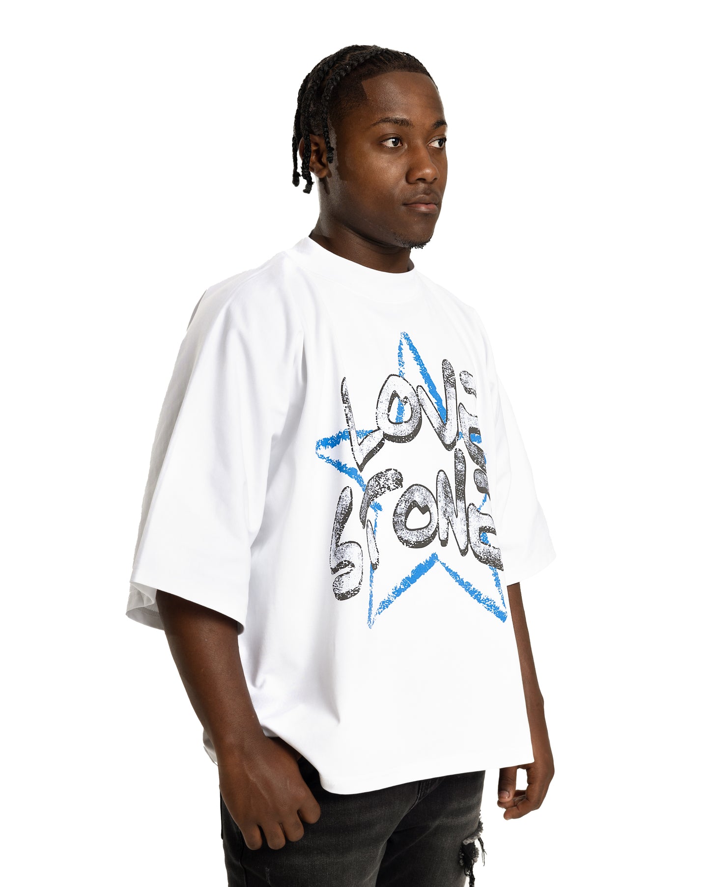 “Exclusive” Island Star T-Shirt - White & Blue