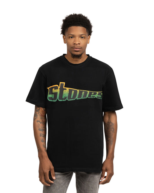 Two Tone Staple T-Shirt - Gold & Green