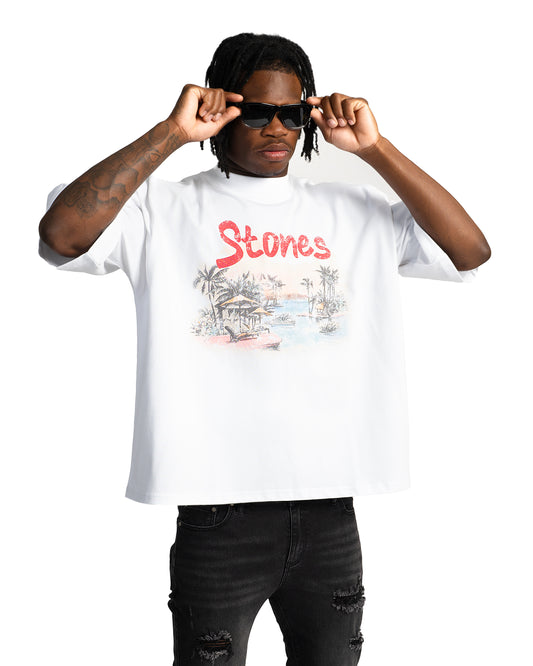 Peaceful Stones Island T-Shirt - Red