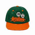 Vintage 2-Tone Hat - Green & Orange