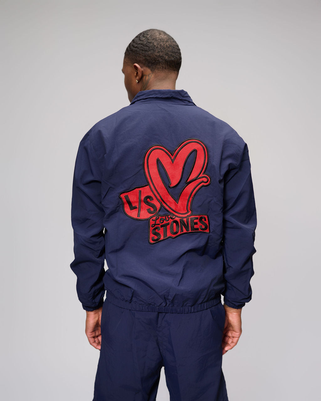 Nylon Triple Logo Set- Navy Blue