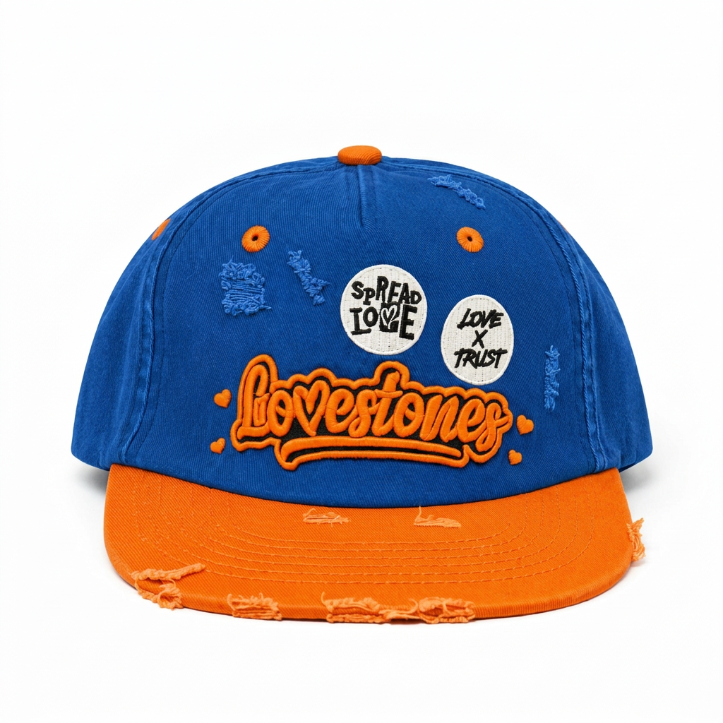 Vintage 2-Tone Hat - Blue & Orange