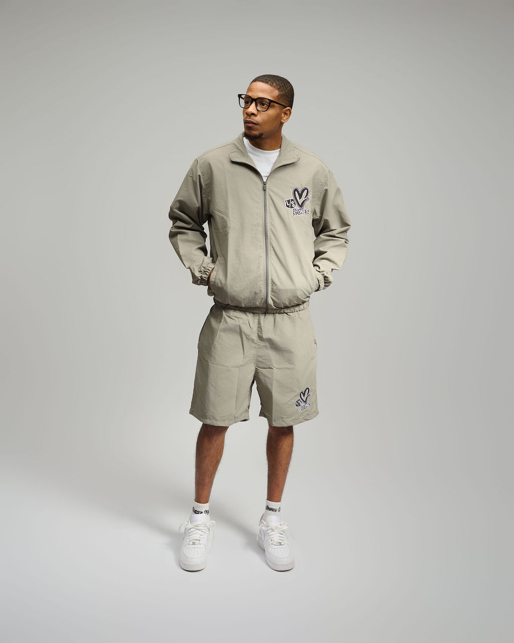 Nylon Triple Logo Set - Grey
