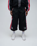 3/4 Nylon Peace Shorts - Black/Red