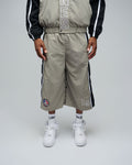 3/4 Nylon Peace Shorts - Black/Grey