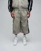 3/4 Nylon Peace Shorts - Black/Grey