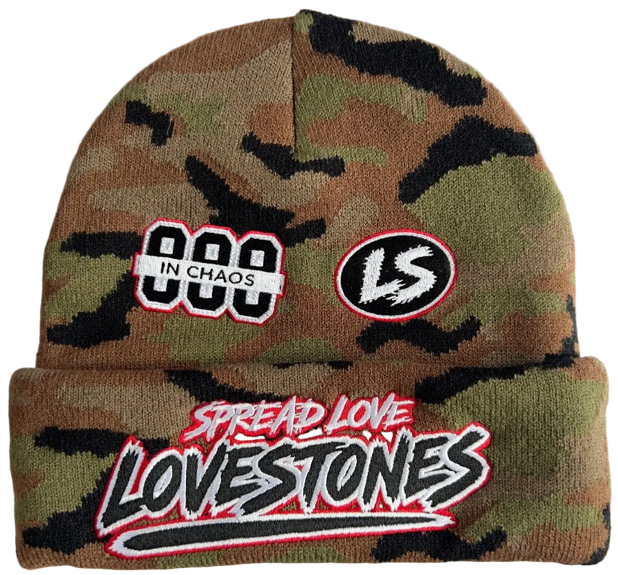 Spread Love Beanie - Camouflage