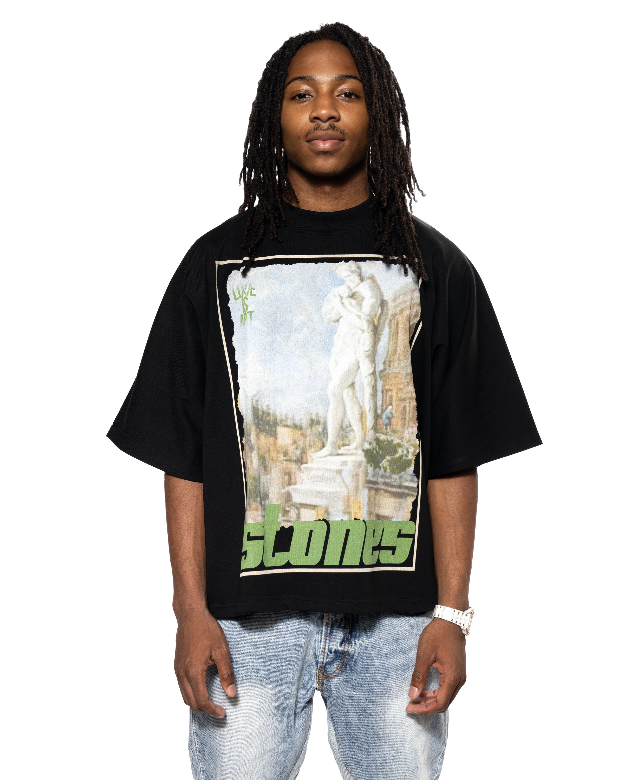 Love Stones Art T-Shirt - Green